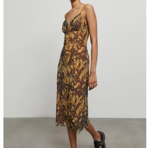 Urban Outfitters Gwen Mesh Midi Slip Dress Size Large Whimsical Festival